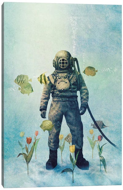 Deep Sea Garden III Canvas Art Print - Book Illustrations 