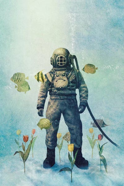 Kids Ocean Life Art: Deep Sea Garden III by Terry Fan