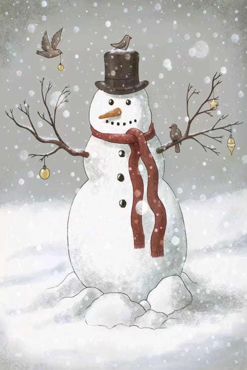 Christmas Snowman by Terry Fan wall art