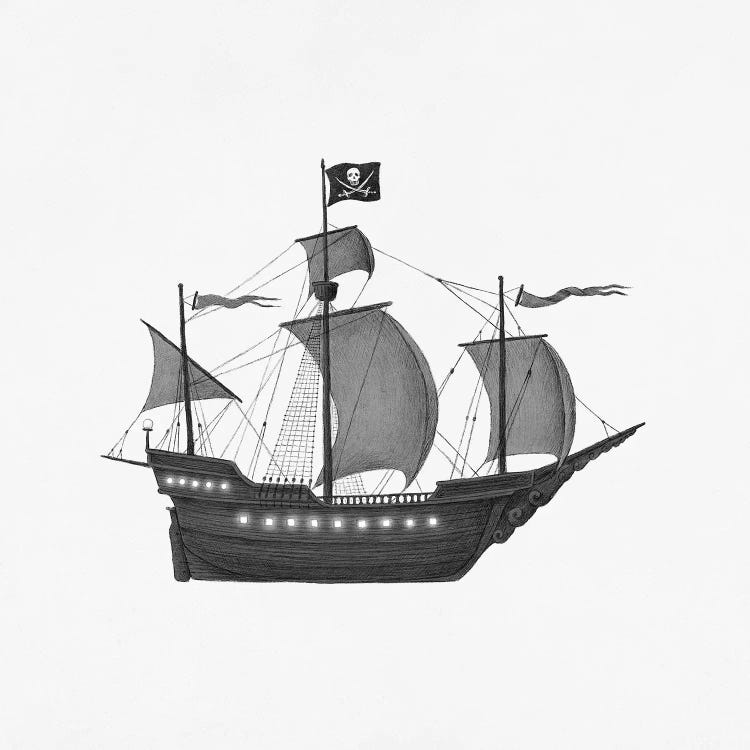 Jolly Roger by Terry Fan wall art