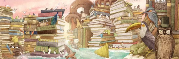 Children's Illustrations: Library Islands by Terry Fan
