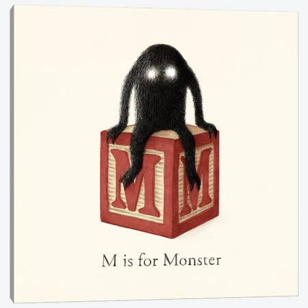 M Is For Monster I Canvas Print #TFN308} by Terry Fan Canvas Artwork
