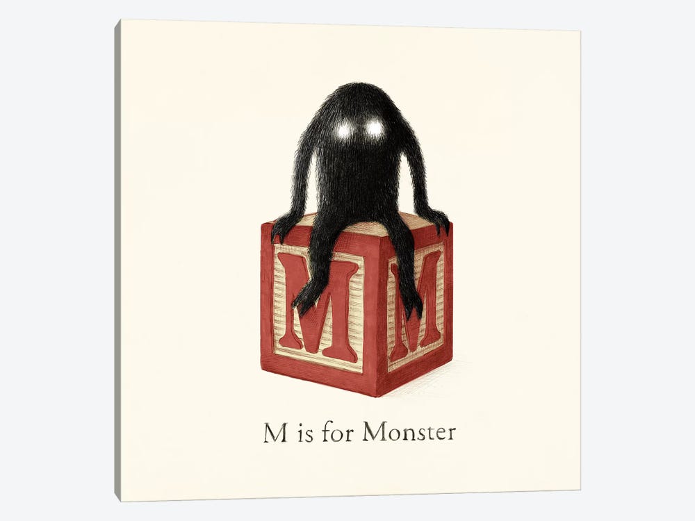 M Is For Monster I by Terry Fan 1-piece Canvas Art