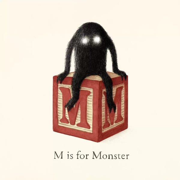 Children's Illustrations: M Is For Monster I by Terry Fan