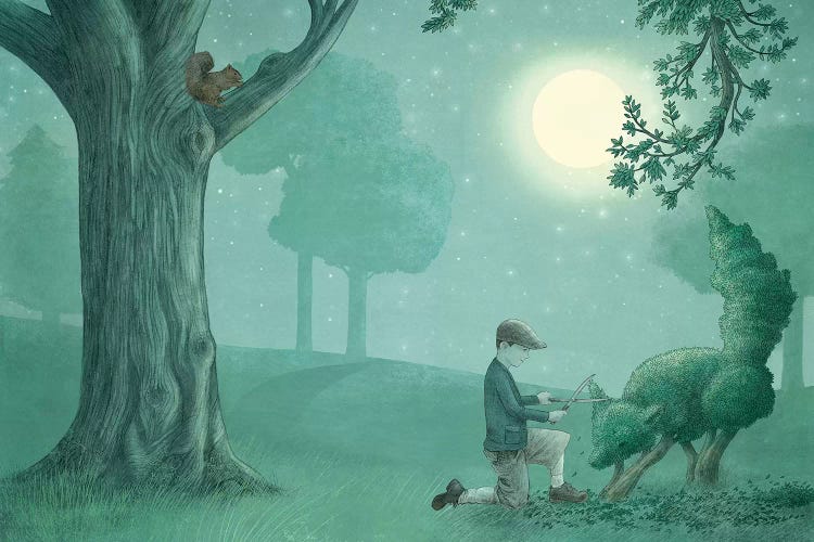William And The Fox by Terry Fan wall art