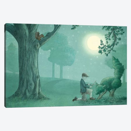 William And The Fox Canvas Print #TFN313} by Terry Fan Art Print