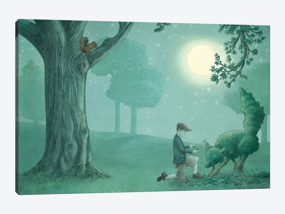 William And The Fox by Terry Fan 1-piece Canvas Art