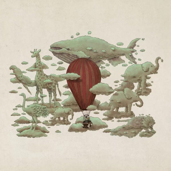 Book illustrations: Cloud Watching Square by Terry Fan