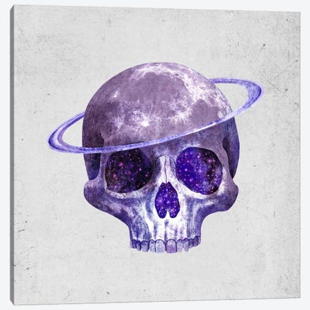 Cosmic Skull Canvas Print #TFN35} by Terry Fan Art Print