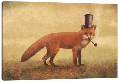 Crazy Like A Fox Canvas Art Print - Best of Vintage
