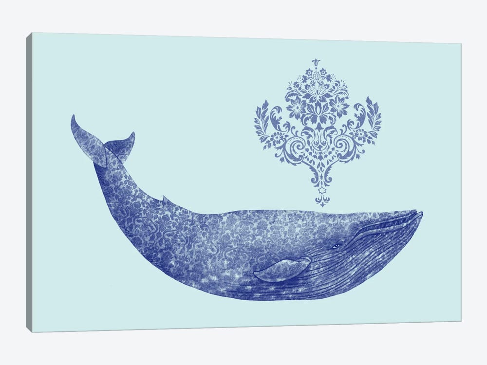 Damask Whale #2 by Terry Fan 1-piece Art Print