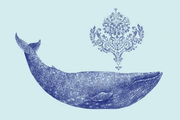Terry Fan: Damask Whale #2 by Terry Fan