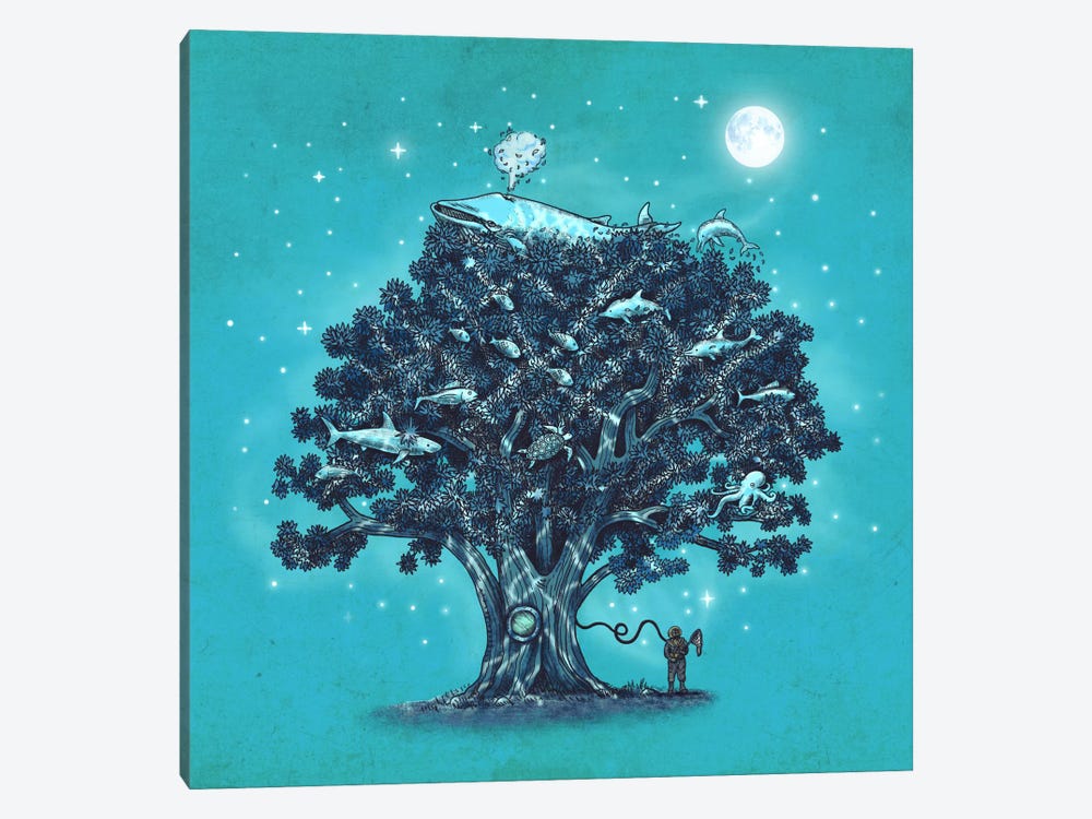 Deep Tree Diving by Terry Fan 1-piece Canvas Print
