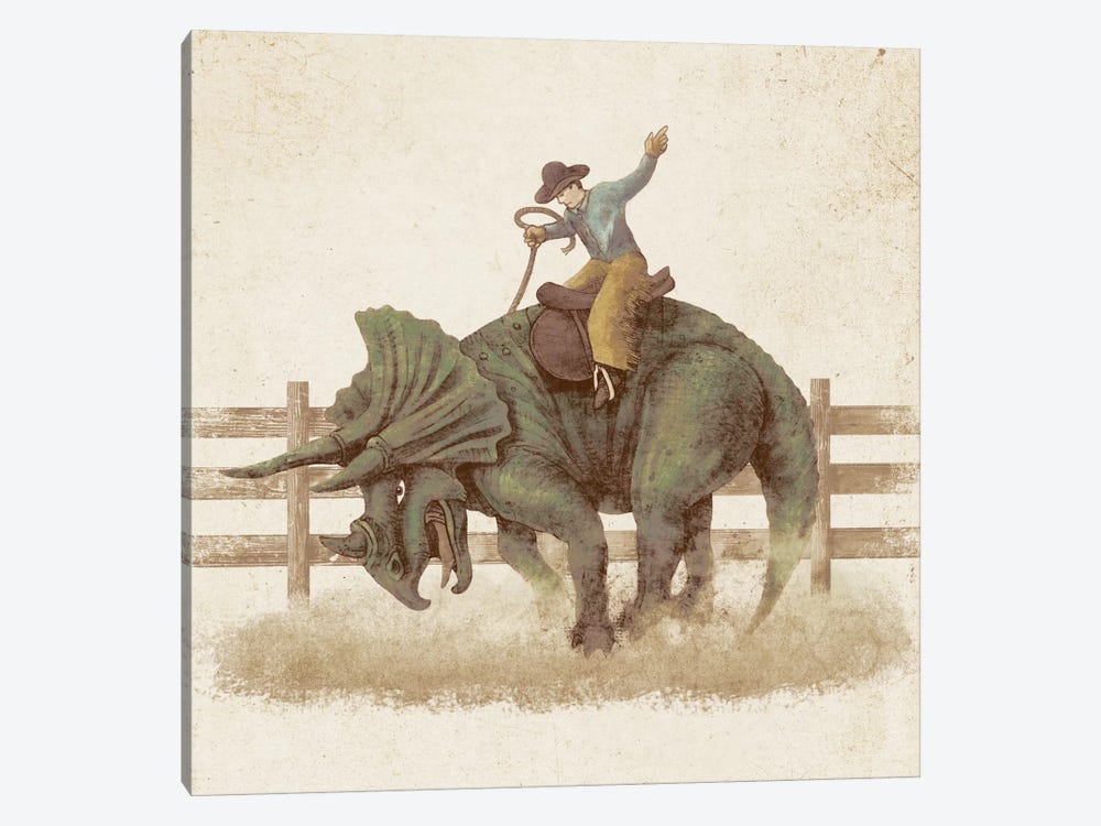 Dino Rodeo by Terry Fan 1-piece Canvas Art