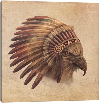 Eagle Chief #2 Canvas Art Print - Indigenous & Native American Culture