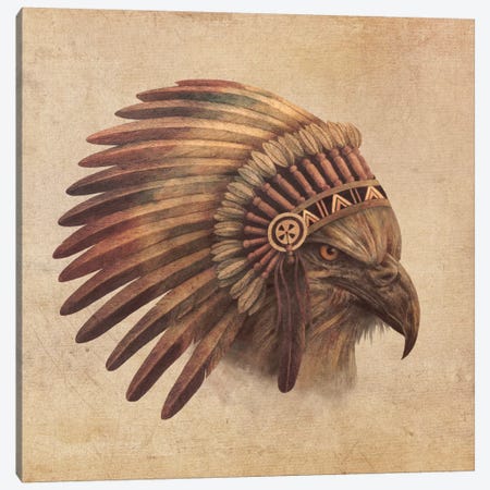 Eagle Chief #2 Canvas Print #TFN55} by Terry Fan Canvas Art Print