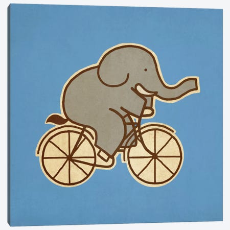 Elephant Cycle #2 Canvas Print #TFN64} by Terry Fan Canvas Wall Art