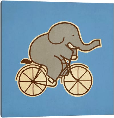Elephant Cycle #2 Canvas Art Print - Circus Fun