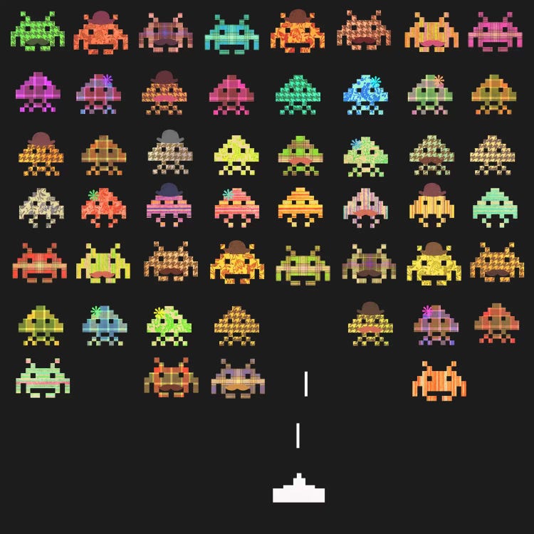 Fashionable Invaders Square by Terry Fan wall art