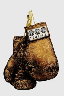 Gold Versace Gloves – Legendary Wall Art