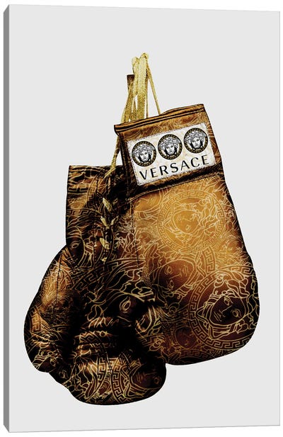 Gold Versace Gloves Canvas Art Print - Boxing Art
