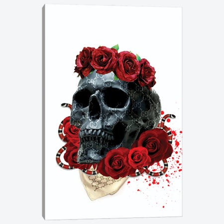 Gucci Black Skull Canvas Print #TFP17} by TJ Canvas Art Print