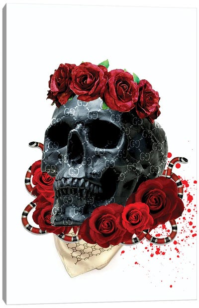 Gucci Black Skull Canvas Art Print - TJ
