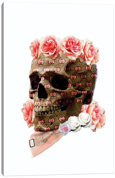 Gucci Pink Skull Canvas Art Print - Gucci Art