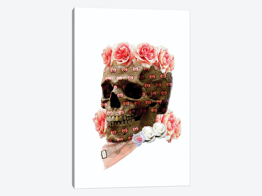 Gucci Pink Skull by TJ 1-piece Canvas Art