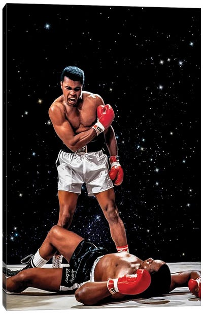Ali Stars Canvas Art Print - Muhammad Ali