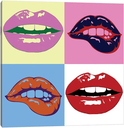 Lips Canvas Art Print - Similar to Andy Warhol