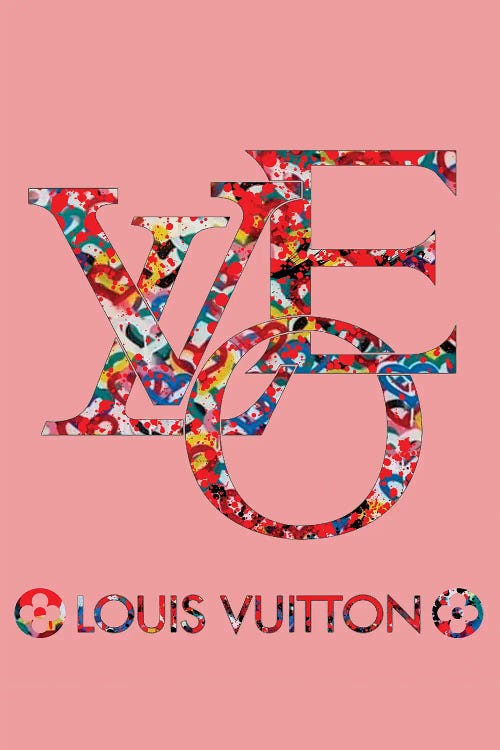 Pink red watercolour floral LV Vuitton iphone wallpaper phone