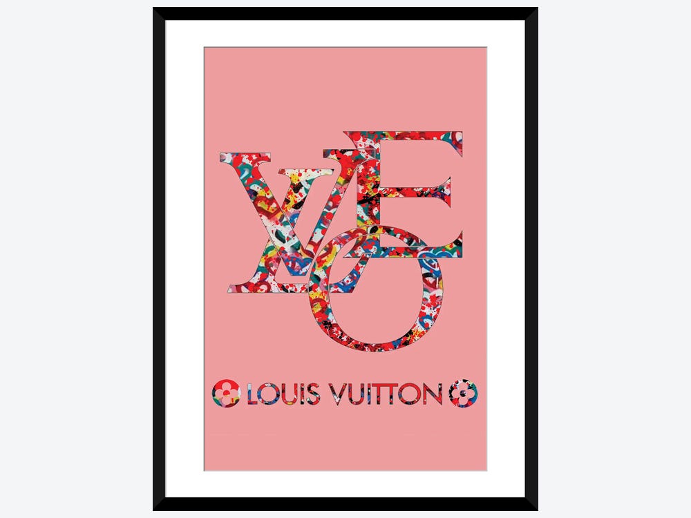 Pomaikai Barron Canvas Art Prints - Grunged and Dripping LV ( Fashion > Fashion Brands > Louis Vuitton art) - 60x40 in