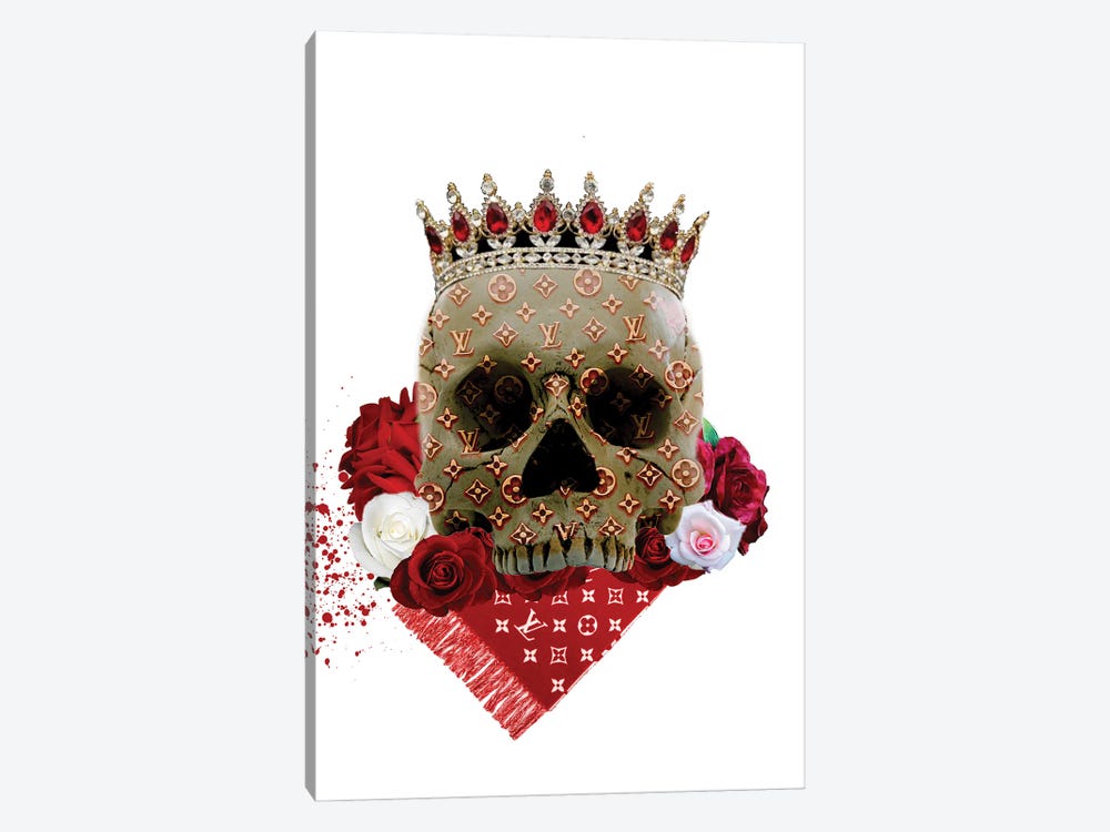 LV Red Skull by TJ 1-piece Canvas Print
