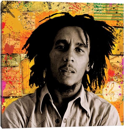 Marley I Canvas Art Print - Reggae Art