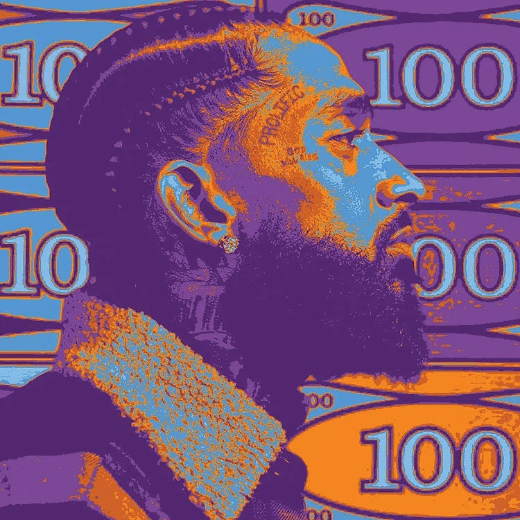Nipsey 100 by TJ wall art
