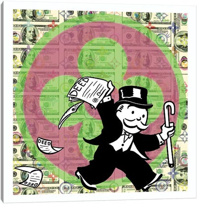Monopoly Deeds Canvas Art Print - Money Art