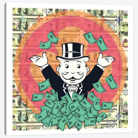 Monopoly Money Canvas Print #TFP66} by TJ Canvas Artwork