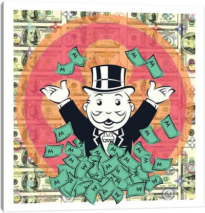 Monopoly Money Canvas Art Print - Money Art