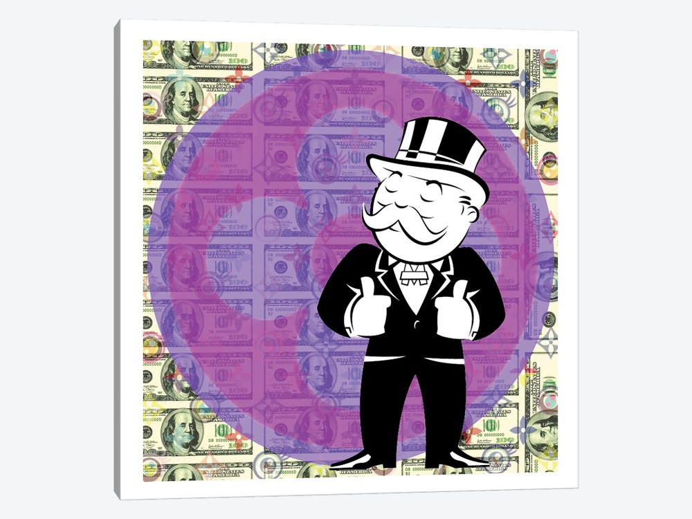 Monopoly Thumbs Up by TJ 1-piece Canvas Artwork