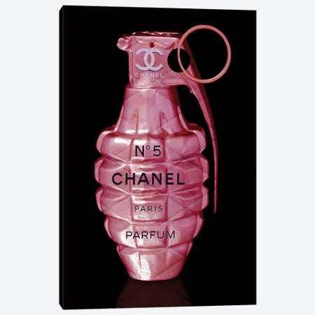 Chanel Pink Grenade Canvas Print #TFP72} by TJ Canvas Artwork