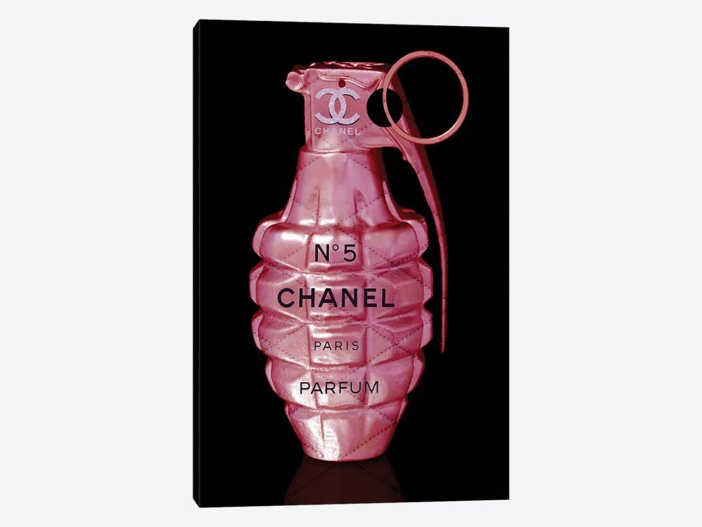 Chanel Pink Grenade by TJ 1-piece Canvas Art