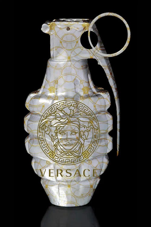 Versace Gold Grenade by TJ wall art