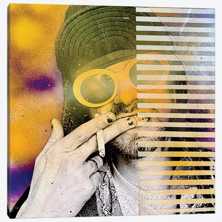 Cobain Sunglasses Canvas Print #TFP78} by TJ Canvas Artwork