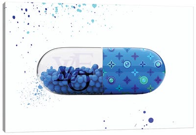 Blue Love Pill Canvas Art Print - TJ