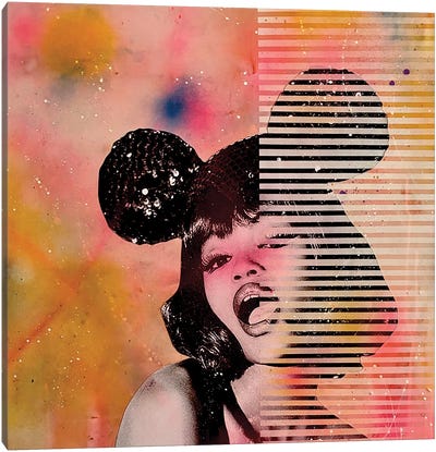 Naomi Mickey Ears Canvas Art Print - Naomi Campbell