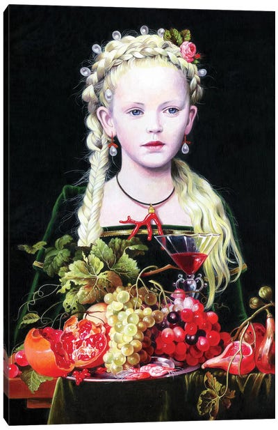 La Figlia di Jan Davidzs de Heem Canvas Art Print - Titti Garelli