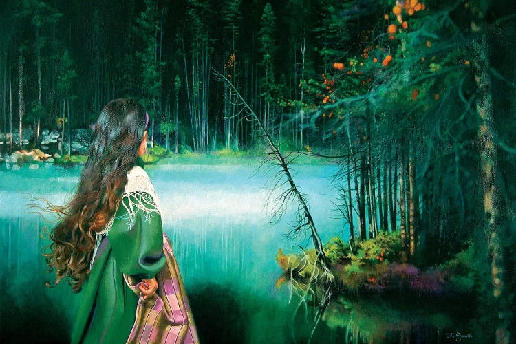 La Ragazza e la Montagna Mistica by Titti Garelli wall art