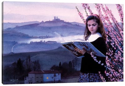 Letture e Langhe Canvas Art Print - Titti Garelli