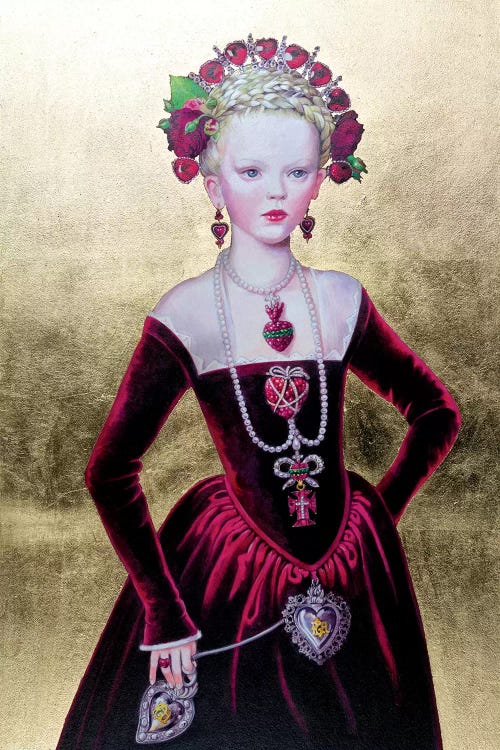 Regina di Cuori von Fondo Oro by Titti Garelli wall art